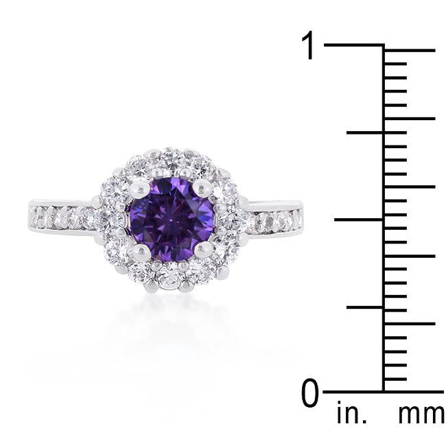 Purple Halo Engagement Ring - Charming Charlie