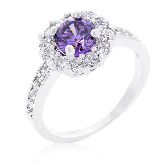 Lavender Halo Engagement Ring - Charming Charlie