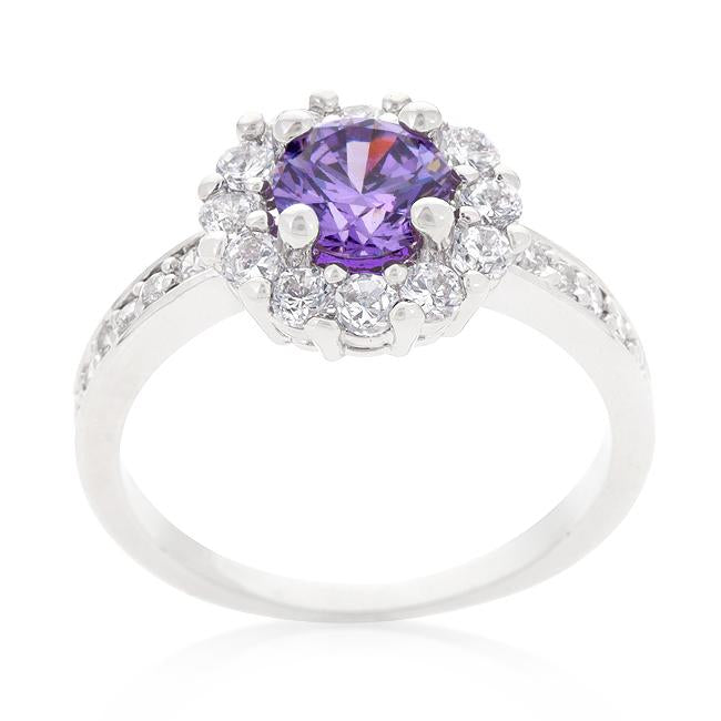 Lavender Halo Engagement Ring - Charming Charlie