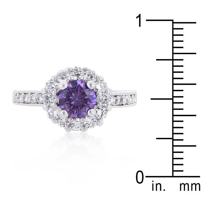 Lavender Halo Engagement Ring - Charming Charlie