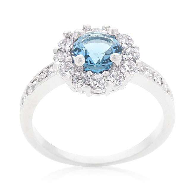 Bella Birthstone Engagement Ring in Blue - Charming Charlie