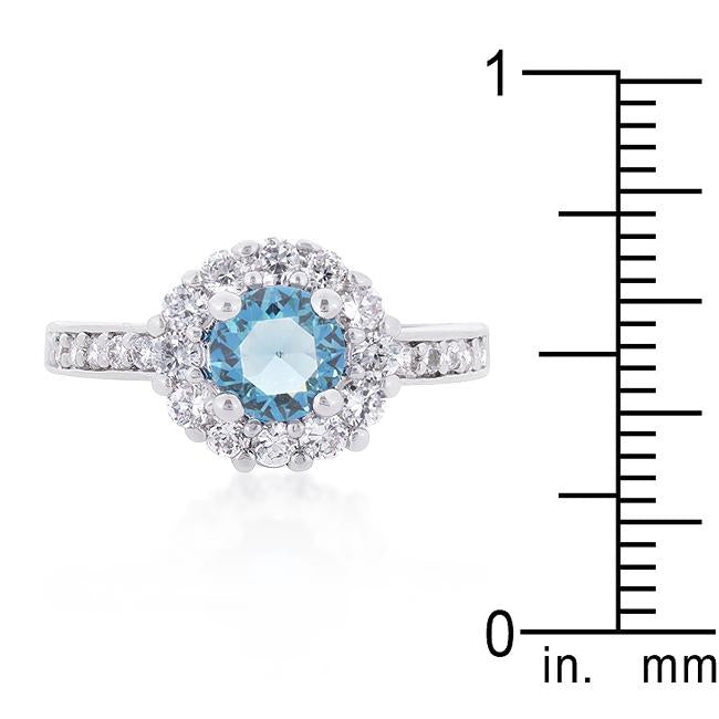 Bella Birthstone Engagement Ring in Blue - Charming Charlie