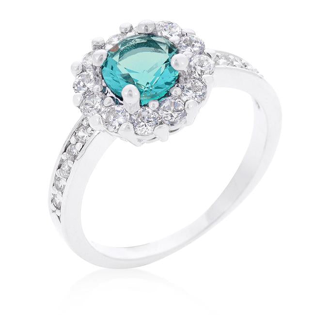 Bella Birthstone Engagement Ring in Blue - Charming Charlie