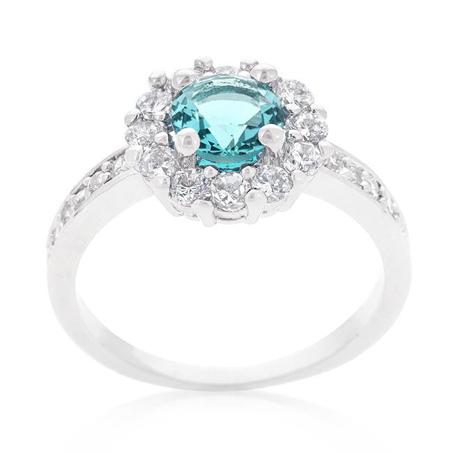 Bella Birthstone Engagement Ring in Blue - Charming Charlie