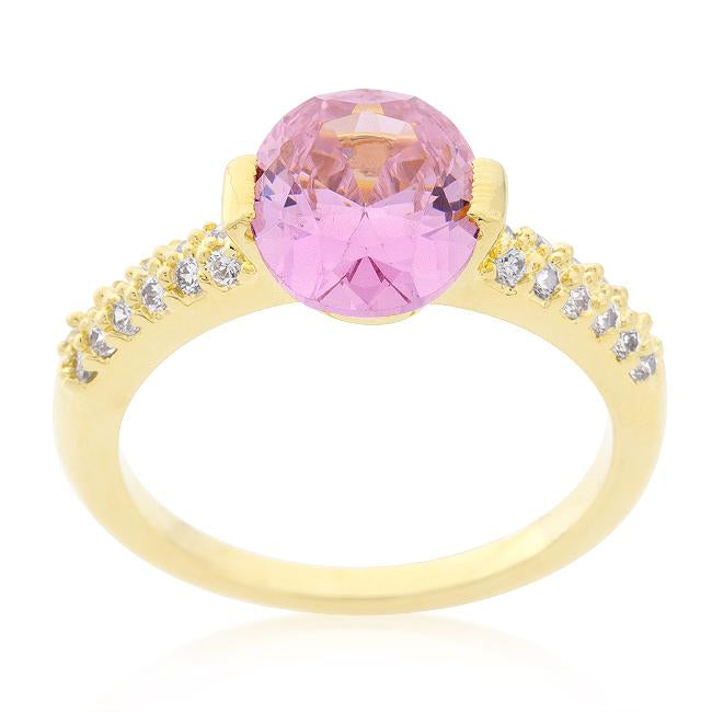 Pink Oval Cubic Zirconia Engagement Ring - Charming Charlie