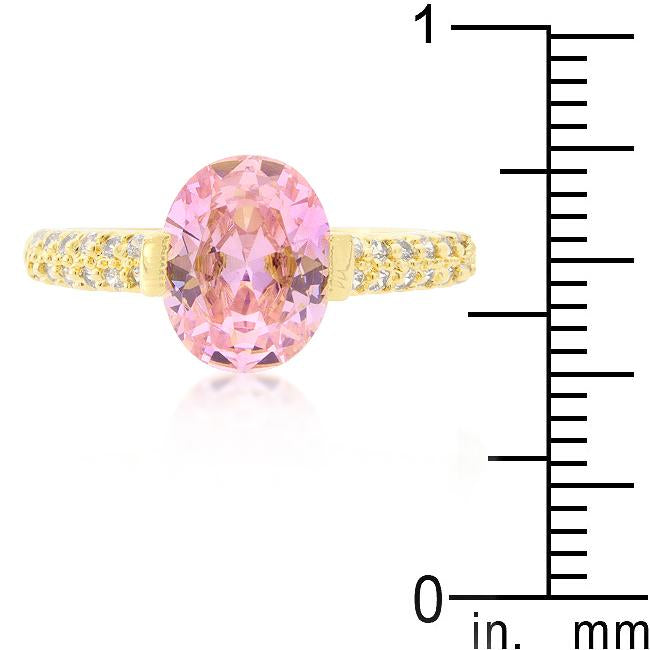 Pink Oval Cubic Zirconia Engagement Ring - Charming Charlie