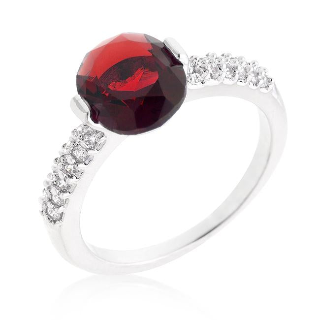 Red Oval Cubic Zirconia Engagement Ring - Charming Charlie