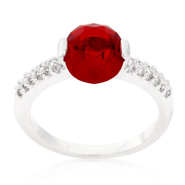 Red Oval Cubic Zirconia Engagement Ring - Charming Charlie