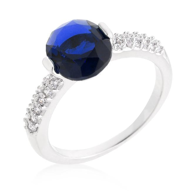 Blue Oval Cubic Zirconia Engagement Ring - Charming Charlie