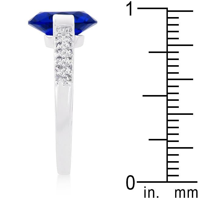 Blue Oval Cubic Zirconia Engagement Ring - Charming Charlie