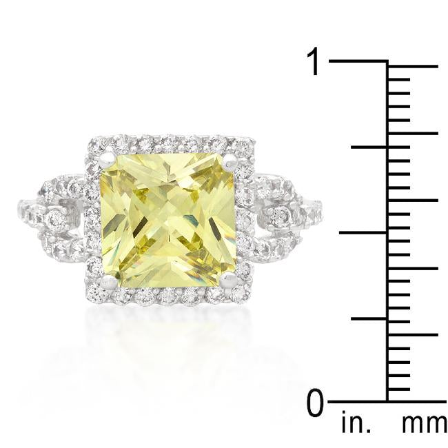 Halo Style Princess Cut Peridot Cocktail Ring - Charming Charlie