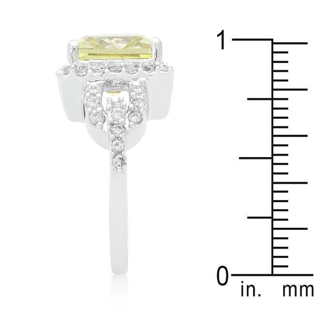 Halo Style Princess Cut Peridot Cocktail Ring - Charming Charlie