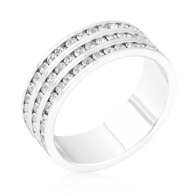 Triple Row Crystal Eternity Band - Charming Charlie