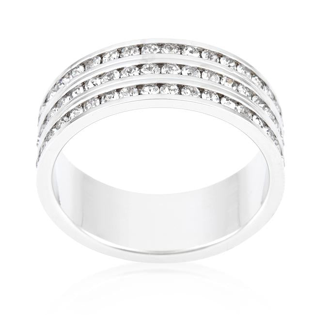 Triple Row Crystal Eternity Band - Charming Charlie