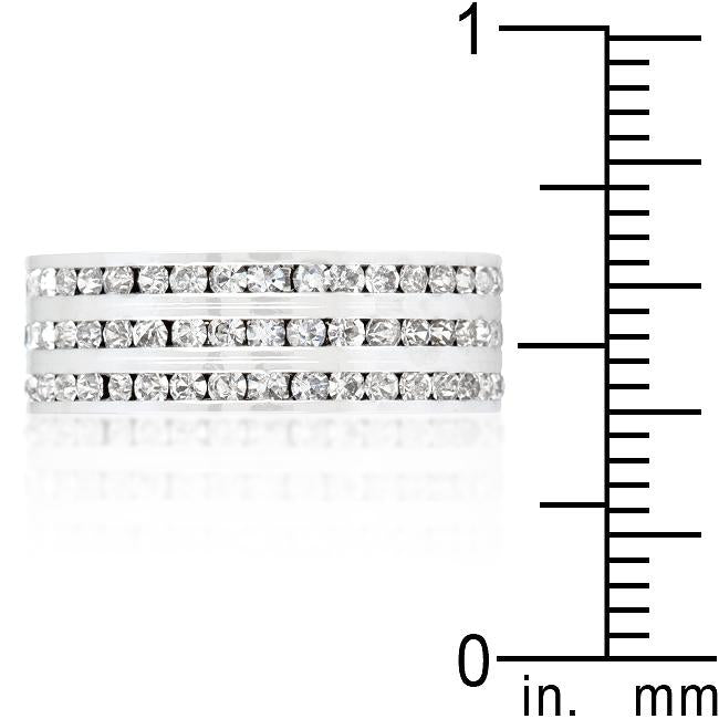 Triple Row Crystal Eternity Band - Charming Charlie