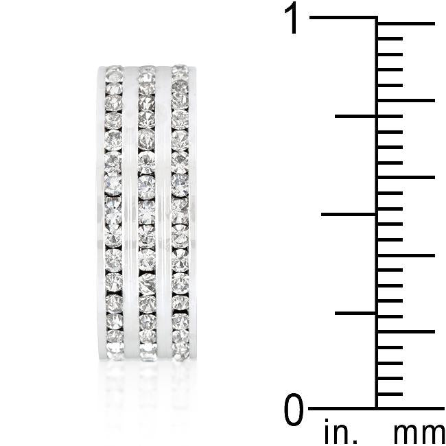 Triple Row Crystal Eternity Band - Charming Charlie