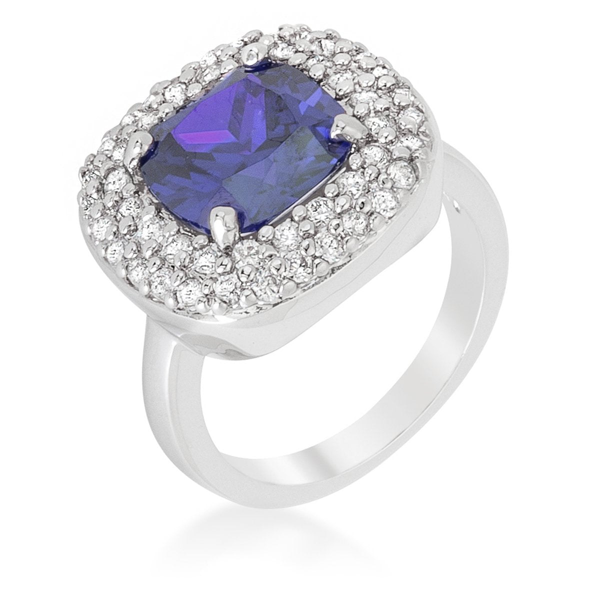 Micropave Lavender Purple Bridal Cocktail Ring - Charming Charlie