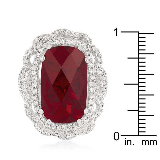 Red Cocktail Crest Ring - Charming Charlie