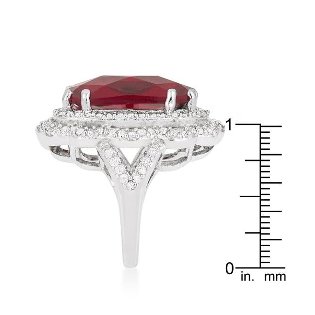 Red Cocktail Crest Ring - Charming Charlie