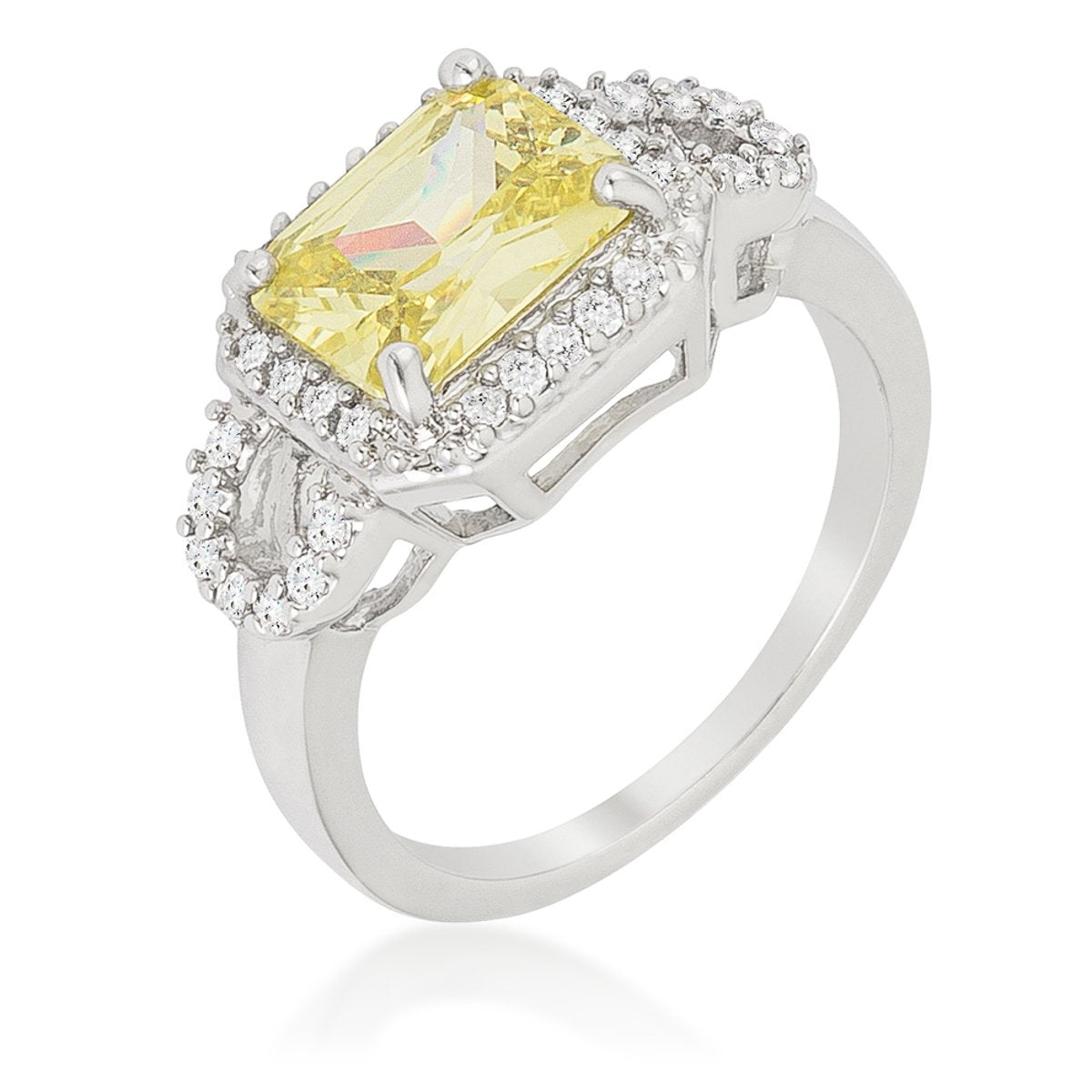 Radiant Cut Halo Ring - Charming Charlie