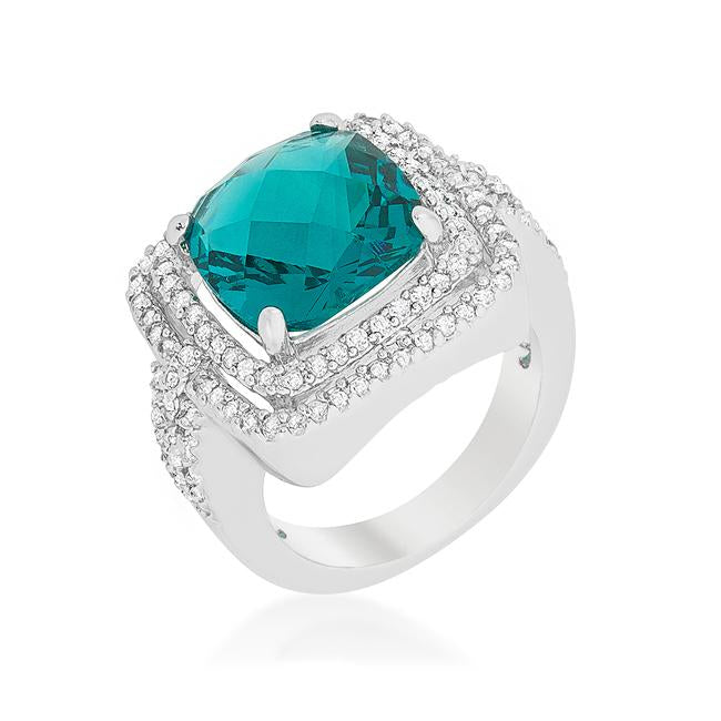 Candy Aqua Cocktail Ring - Charming Charlie