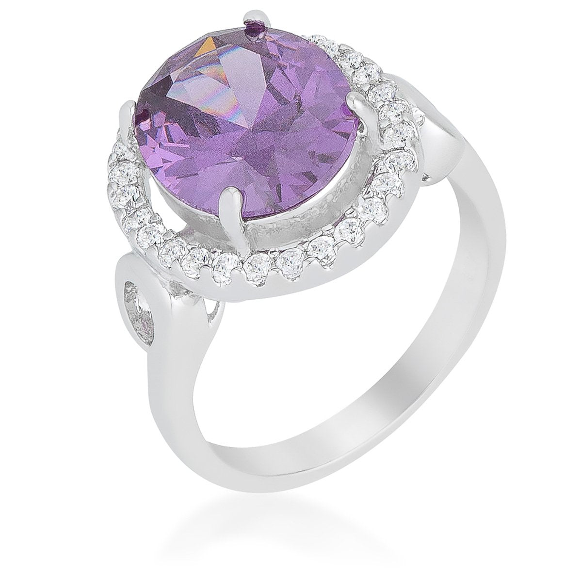Amethyst Halo Cocktail Ring - Charming Charlie