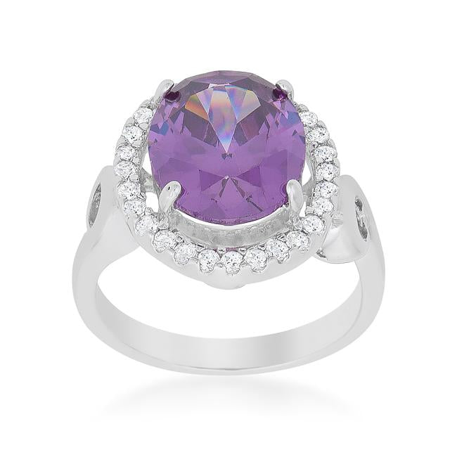 Amethyst Halo Cocktail Ring - Charming Charlie