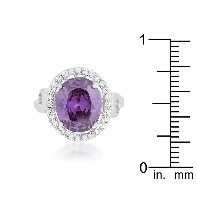 Amethyst Halo Cocktail Ring - Charming Charlie