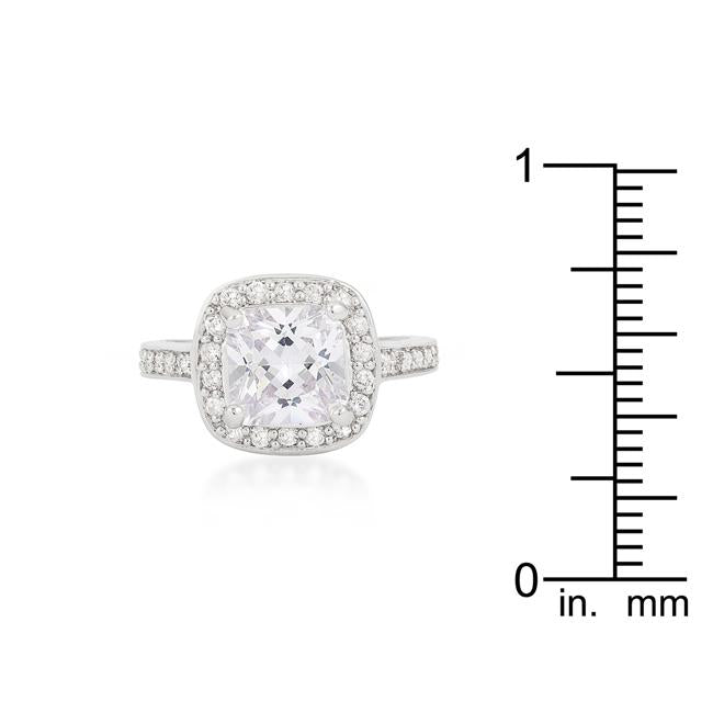 Halo Style Cushion Cut Engagement Ring - Charming Charlie