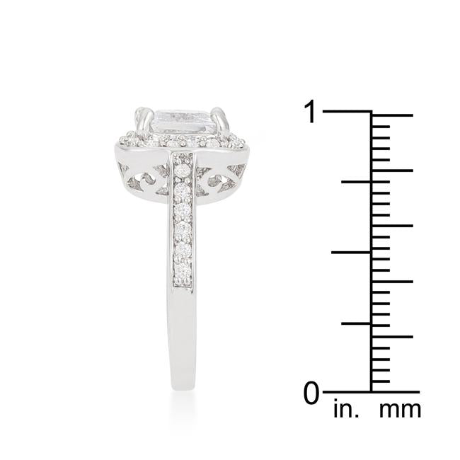 Halo Style Cushion Cut Engagement Ring - Charming Charlie