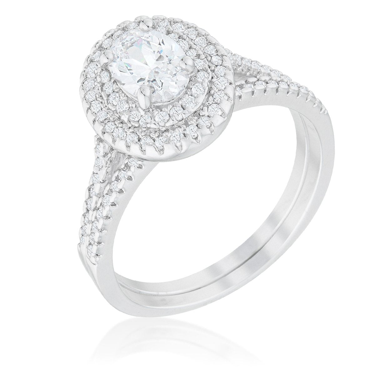 Oval Wedding Ring Set - Charming Charlie