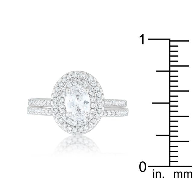 Oval Wedding Ring Set - Charming Charlie