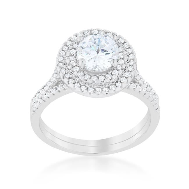 Pave Round Wedding Ring Set - Charming Charlie