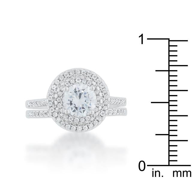 Pave Round Wedding Ring Set - Charming Charlie