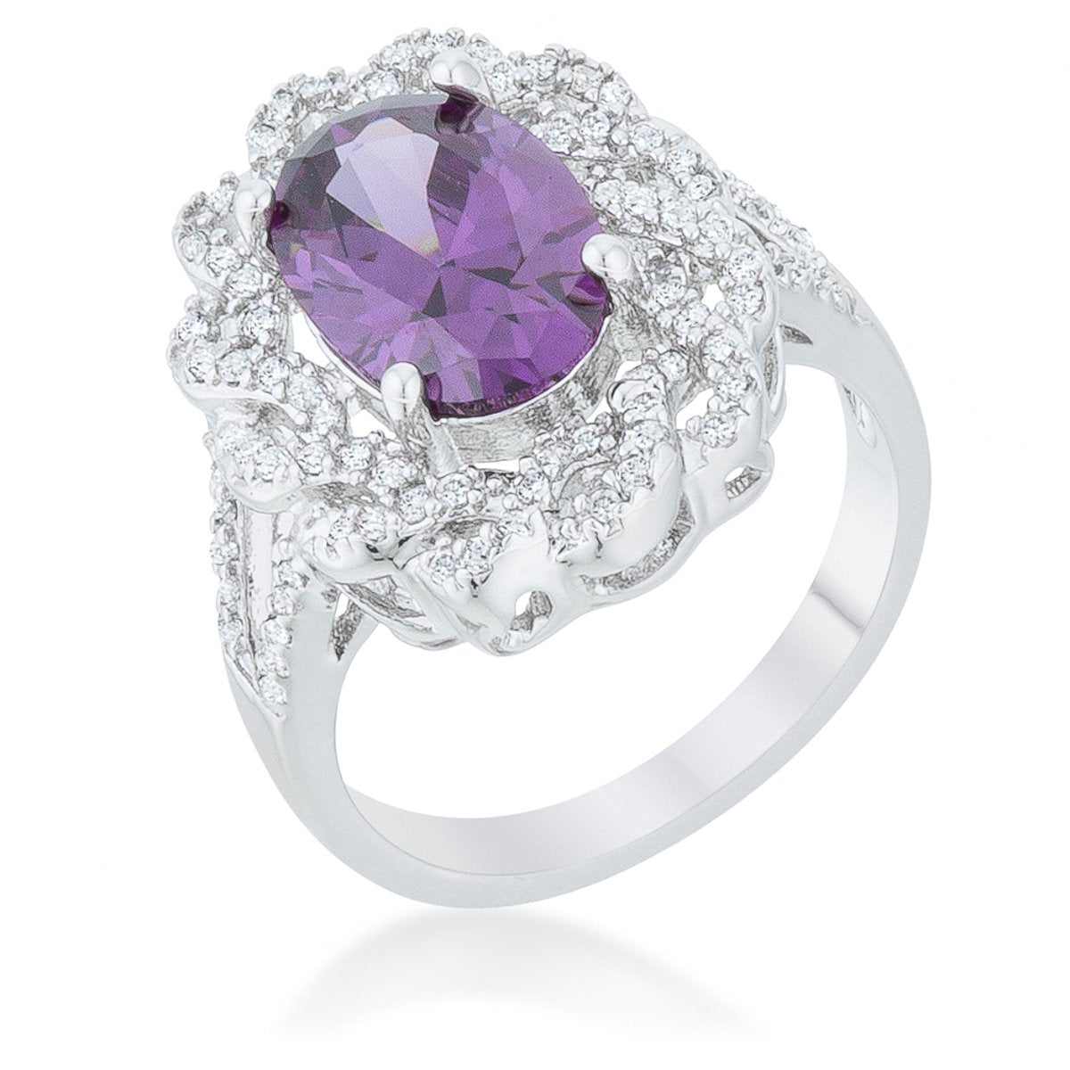 Amethyst Oval Classic Ring - Charming Charlie