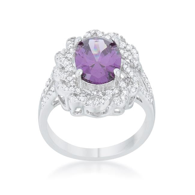 Amethyst Oval Classic Ring - Charming Charlie