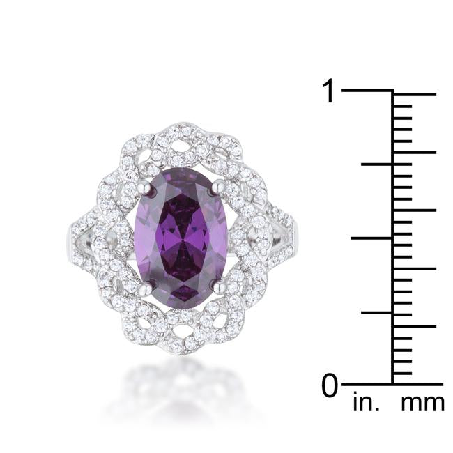 Amethyst Oval Classic Ring - Charming Charlie