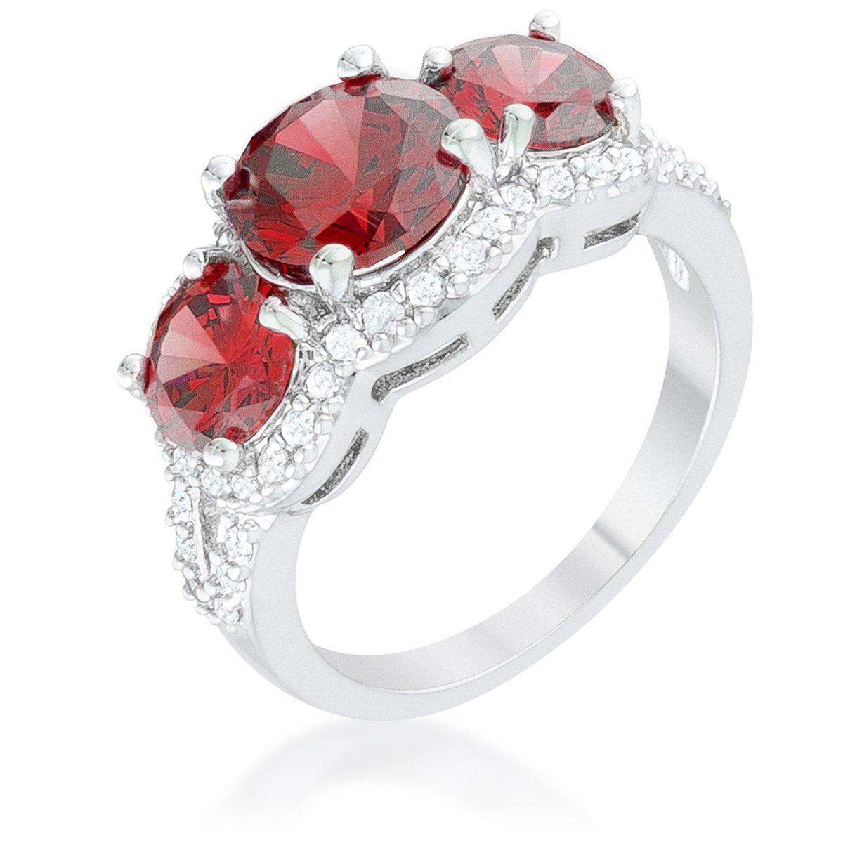 Garnet Classic Trio Ring - Charming Charlie
