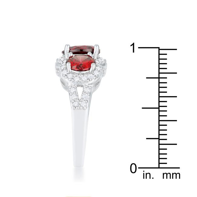 Garnet Classic Trio Ring - Charming Charlie