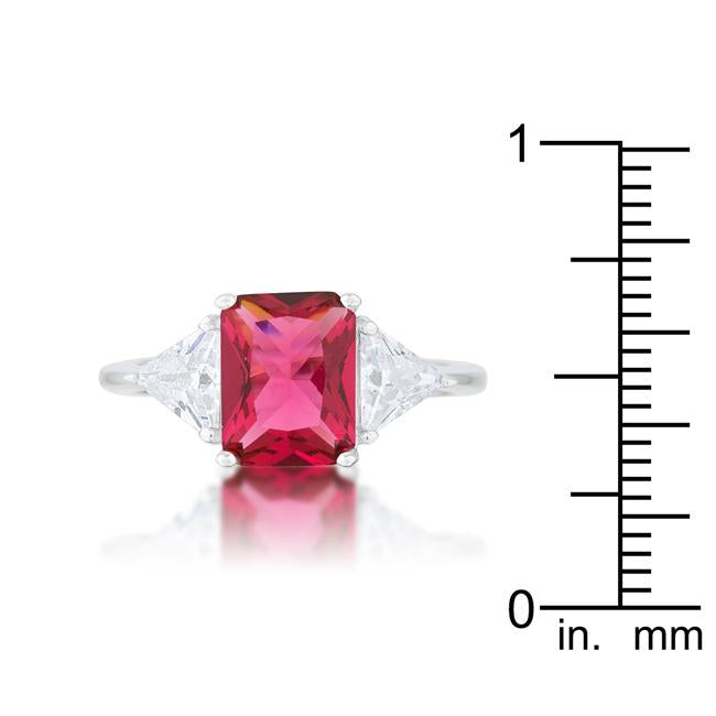 Classic Fuchsia Rhodium Engagement Ring - Charming Charlie