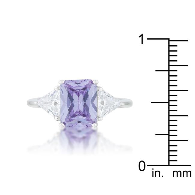 Classic Lavender White Gold Rhodium Engagement Ring - Charming Charlie