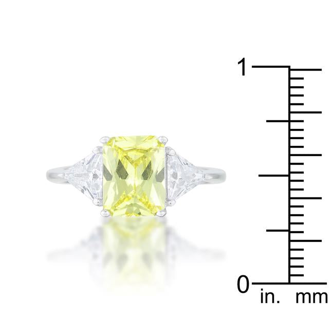 Classic Peridot Rhodium Engagement Ring - Charming Charlie