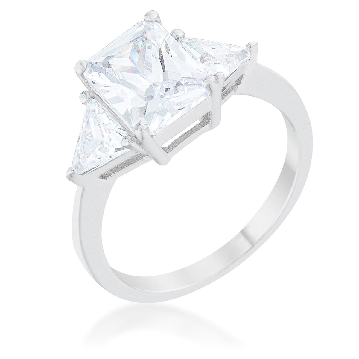 Classic Clear Sterling Silver Engagement Ring - Charming Charlie