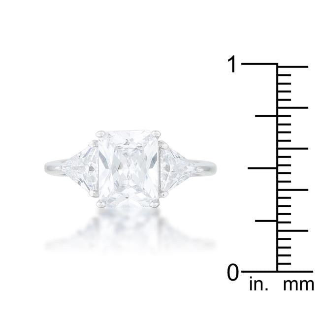 Classic Clear Sterling Silver Engagement Ring - Charming Charlie