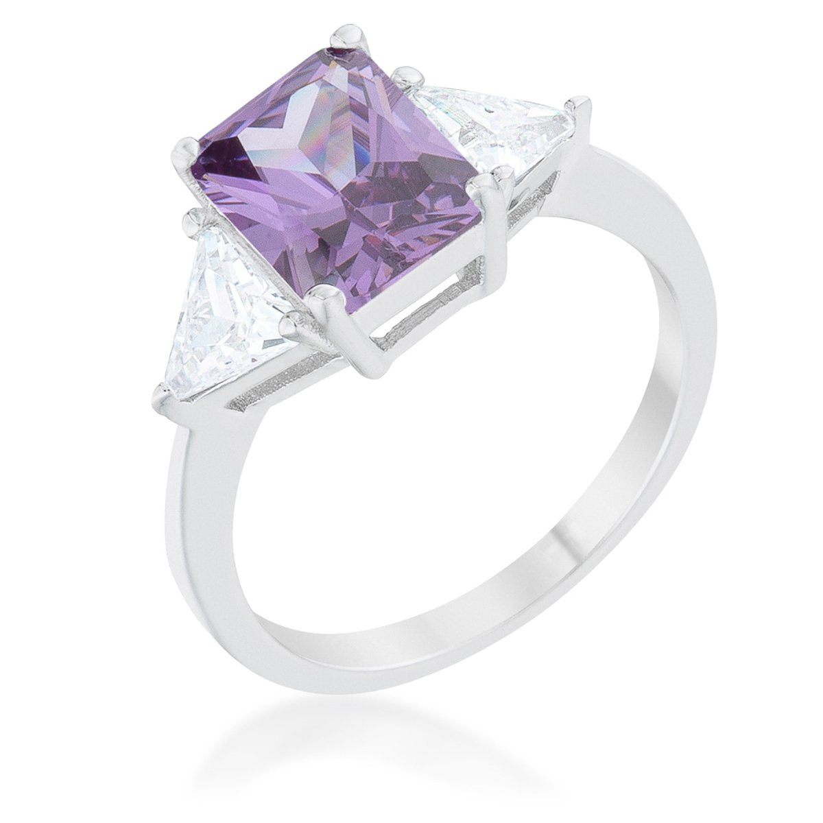 Classic Amethyst Sterling Silver Engagement Ring - Charming Charlie