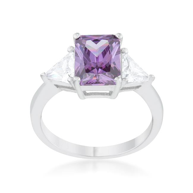 Classic Amethyst Sterling Silver Engagement Ring - Charming Charlie