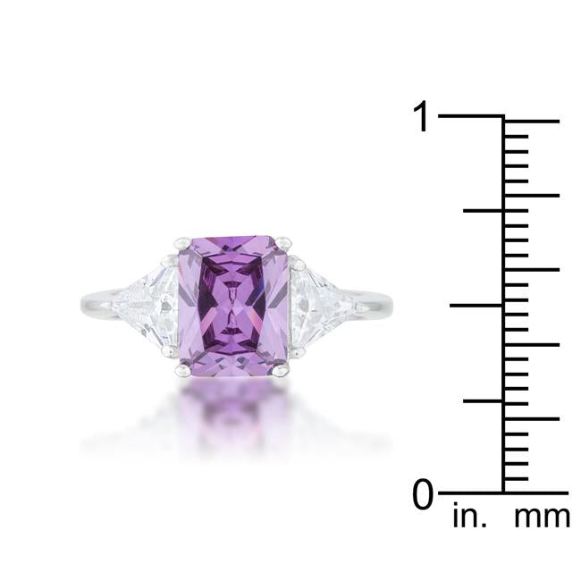 Classic Amethyst Sterling Silver Engagement Ring - Charming Charlie