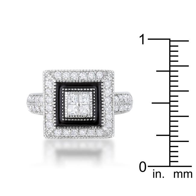 Shira 0.7ct CZ Rhodium Antique Ring - Charming Charlie