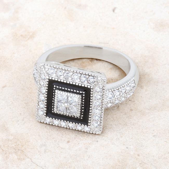 Shira 0.7ct CZ Rhodium Antique Ring - Charming Charlie