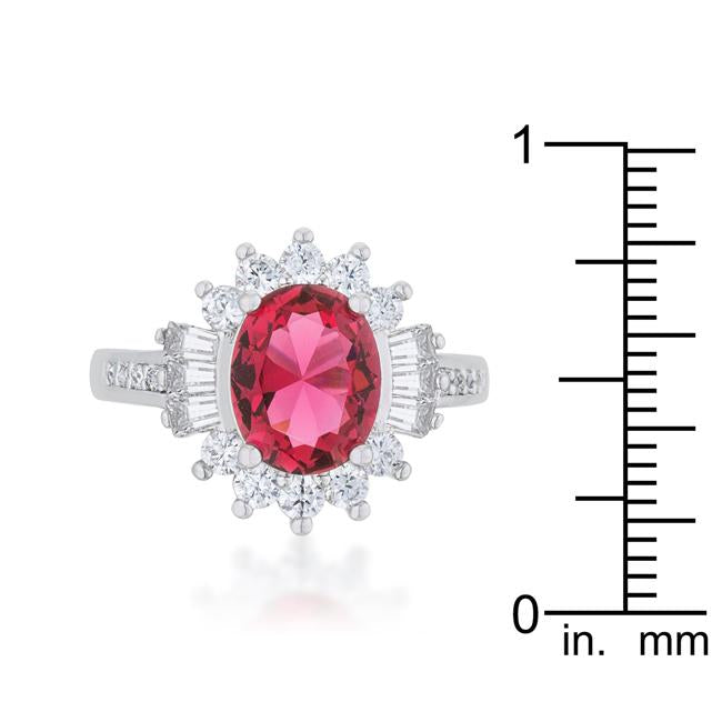 Chrisalee 3ct Aqua CZ Rhodium Classic Ring - Charming Charlie